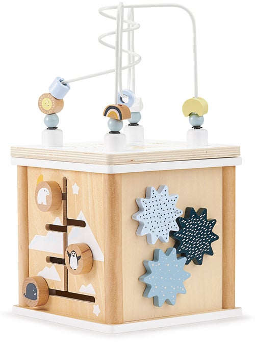 Cube activites bois enfant labyrinthe perles trieur formes montessori mamabrum - Kiabi