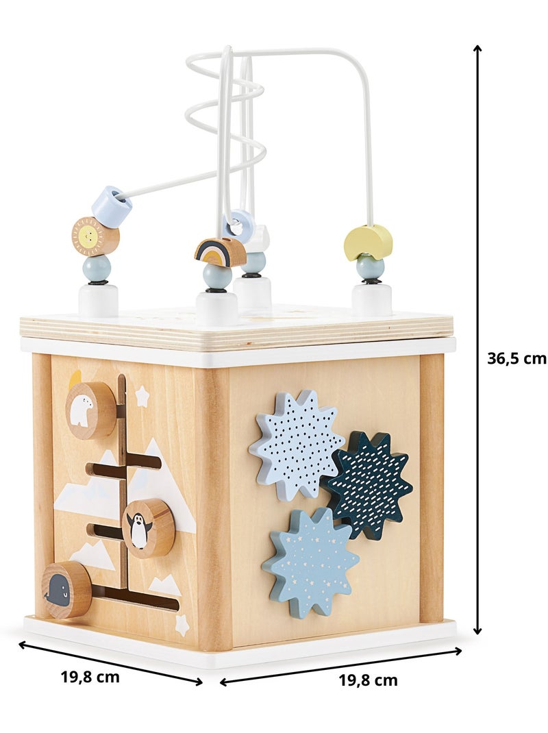 Cube activites bois enfant labyrinthe perles trieur formes montessori mamabrum N/A - Kiabi