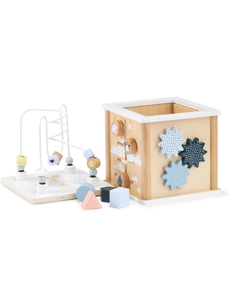 Cube activites bois enfant labyrinthe perles trieur formes montessori mamabrum N/A - Kiabi