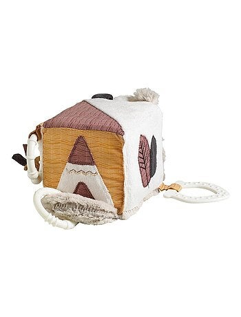 Cube d'activité bébé en velours - SAUTHON