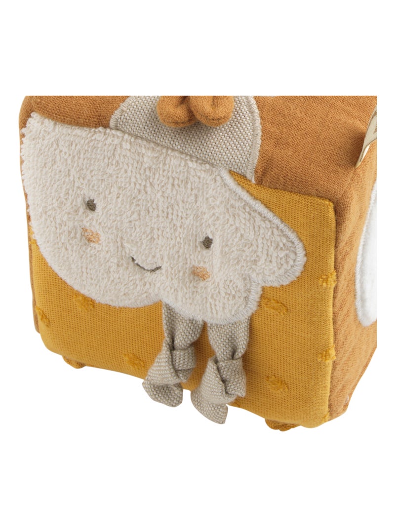 Cube d'activités bébé en coton bio - SAUTHON Jaune - Kiabi
