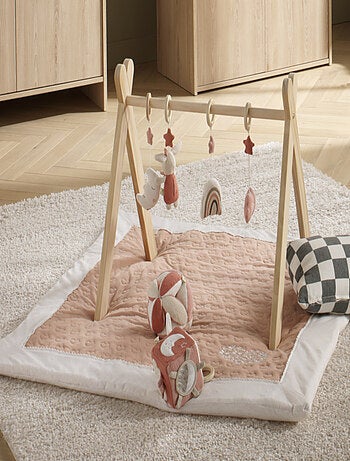 Cube d'activités bébé en coton bio - SAUTHON