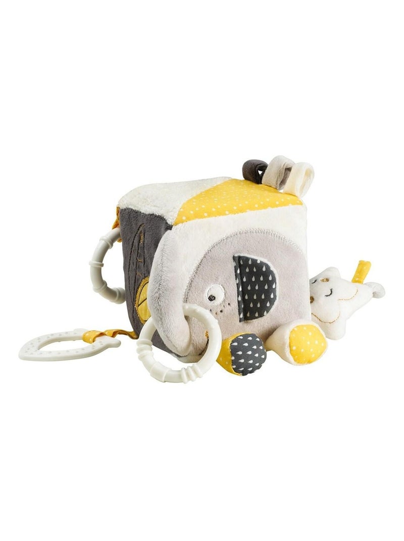 Cube d'activités bébé en velours - Gris - Kiabi