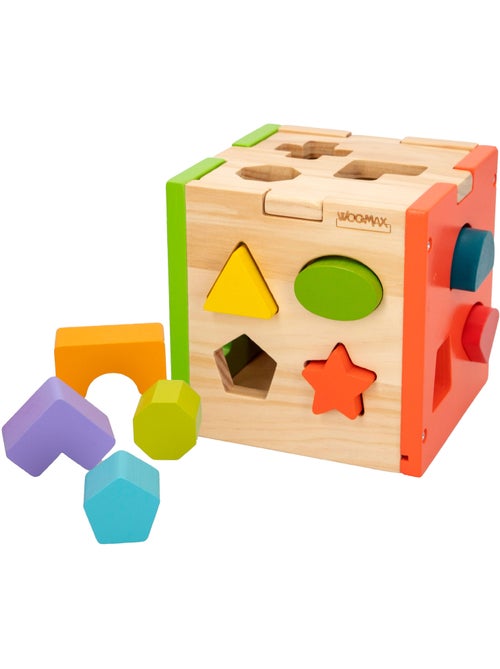 Cube d'activités en bois avec pièces de montage WOOMAX - Kiabi