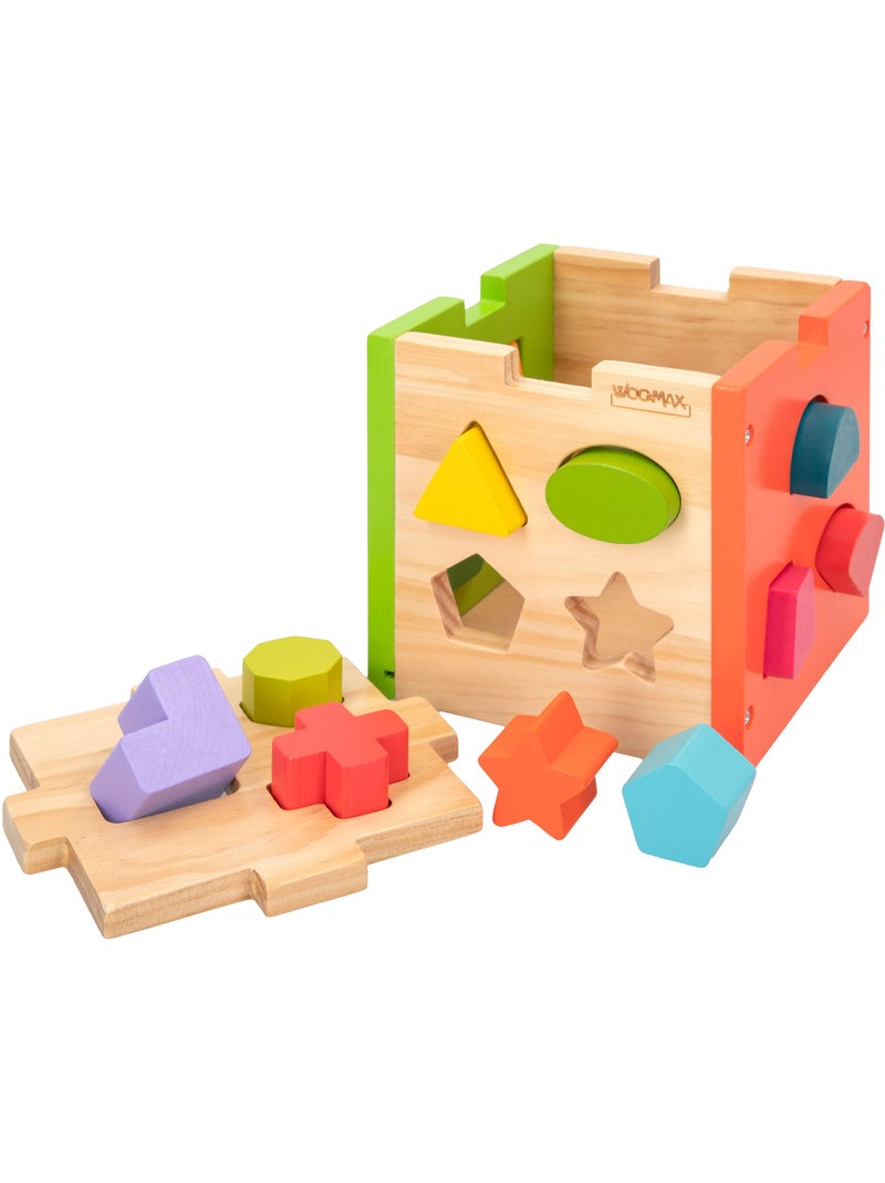 Cube d'activités en bois avec pièces de montage WOOMAX N/A - Kiabi