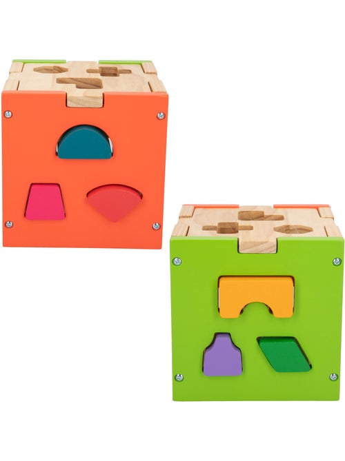 Cube d'activités en bois avec pièces de montage WOOMAX - Kiabi