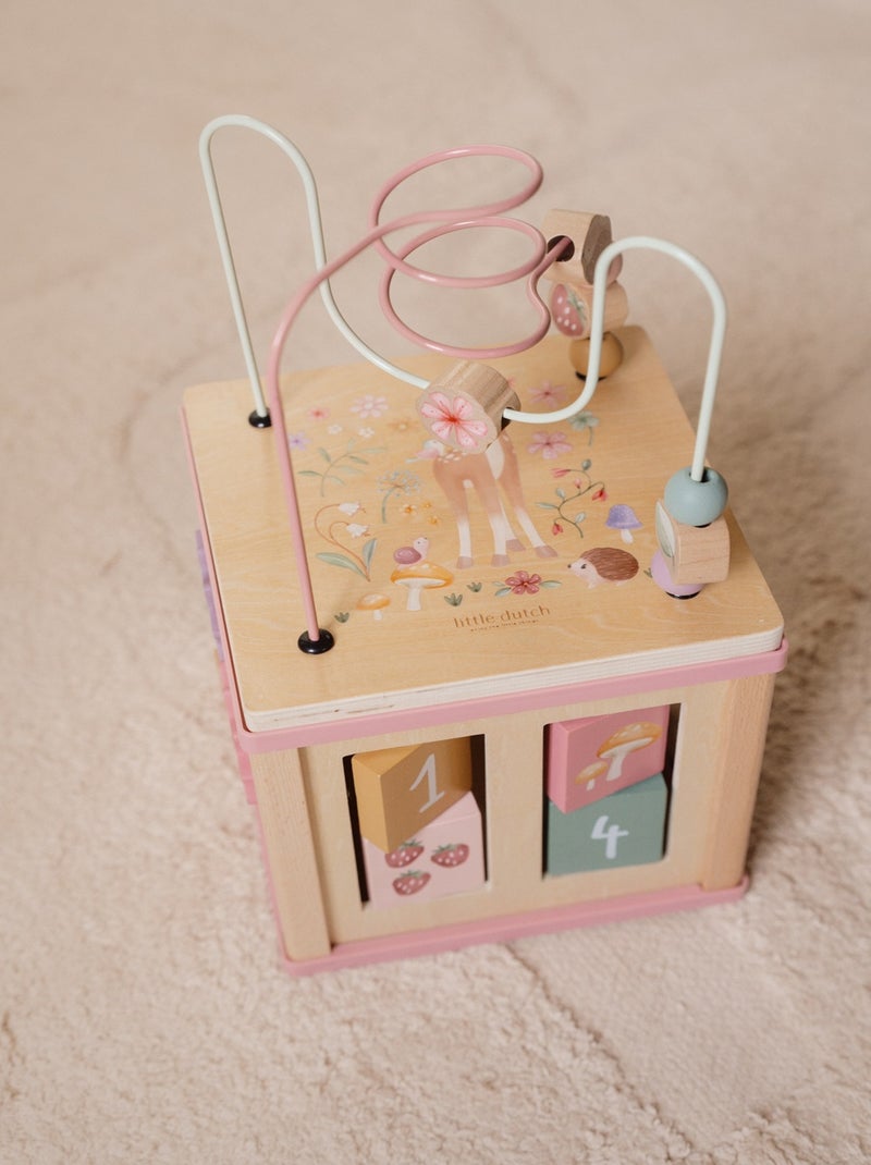 Cube d'activités en bois Fairy Garden Rose - Kiabi