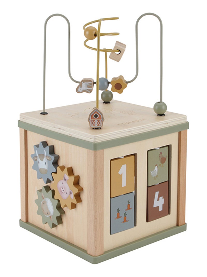 Cube d'activités en bois Little Farm Vert - Kiabi