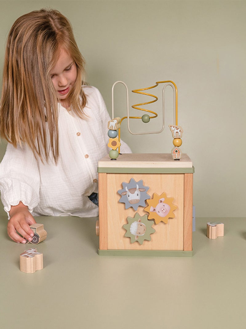 Cube d'activités en bois Little Farm Vert - Kiabi