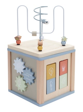 Cube d'activités en bois Océan