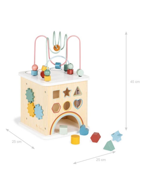 Cube d'activités en bois Sanna  - Kiabi