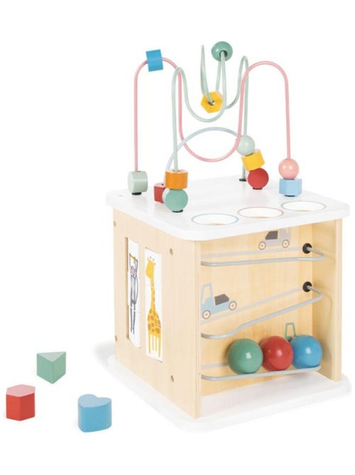 Cube d'activités en bois Sanna  - Kiabi