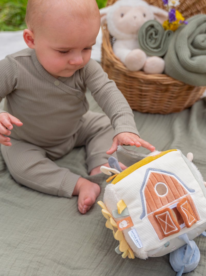 Cube d'activités Soft Little Farm Vert - Kiabi