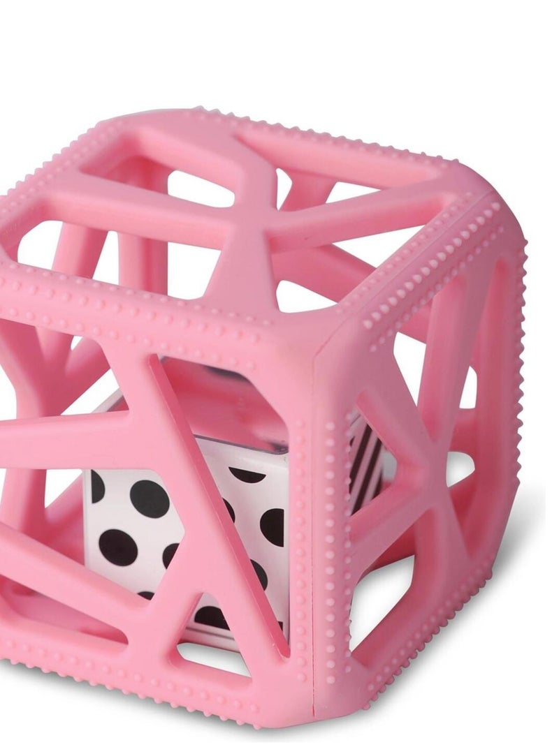 Cube de dentition - hochet d'éveil à mâcher Rose - Kiabi