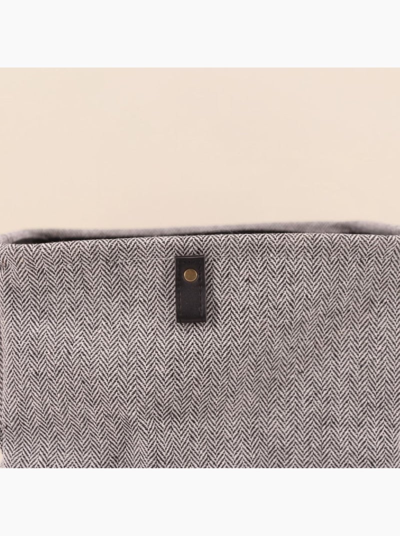 Cube de rangement à chevrons gris 31x31x31cm Gris - Kiabi