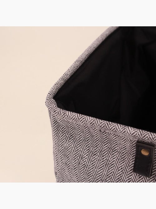 Cube de rangement à chevrons gris 31x31x31cm - Kiabi Cube de rangement à chevrons gris 31x31x31cm - Kiabi