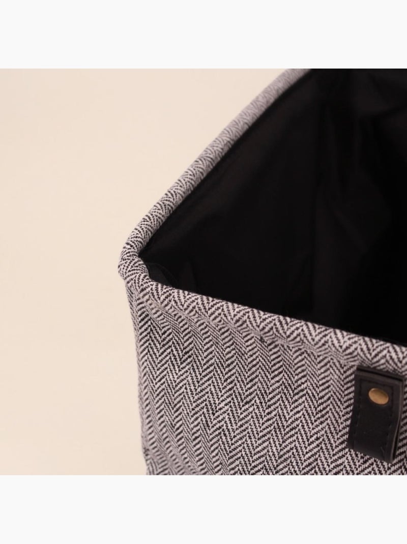 Cube de rangement à chevrons gris 31x31x31cm Gris - Kiabi