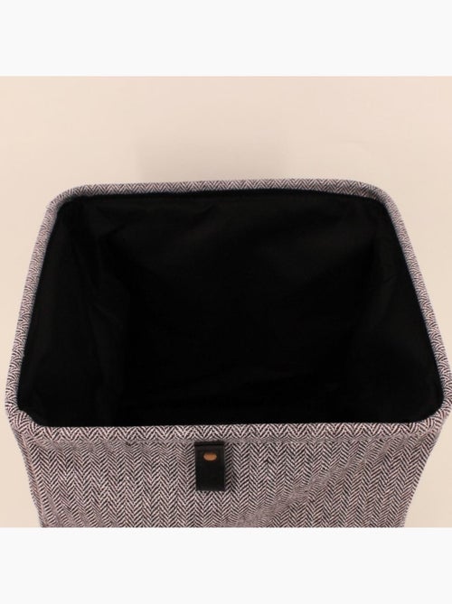 Cube de rangement à chevrons gris 31x31x31cm - Kiabi Cube de rangement à chevrons gris 31x31x31cm - Kiabi
