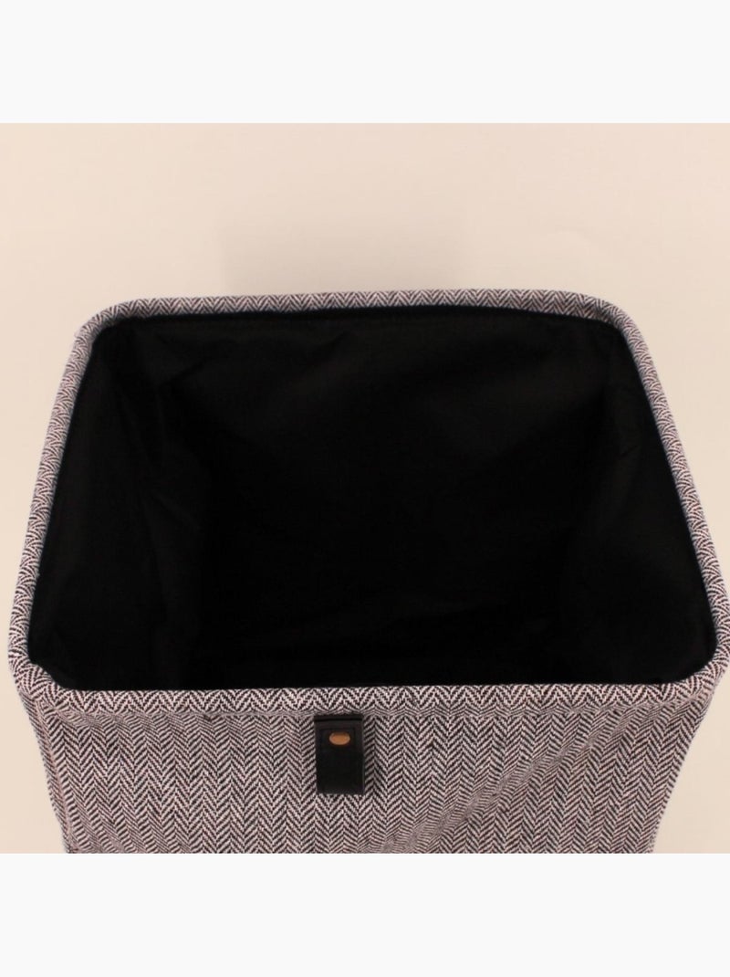 Cube de rangement à chevrons gris 31x31x31cm Gris - Kiabi