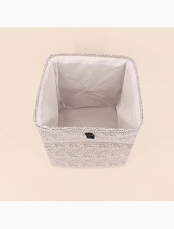 Cube de rangement à pois 31x31x31cm
