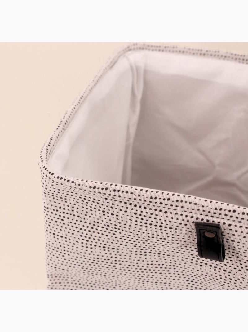 Cube de rangement à pois 31x31x31cm Blanc - Kiabi