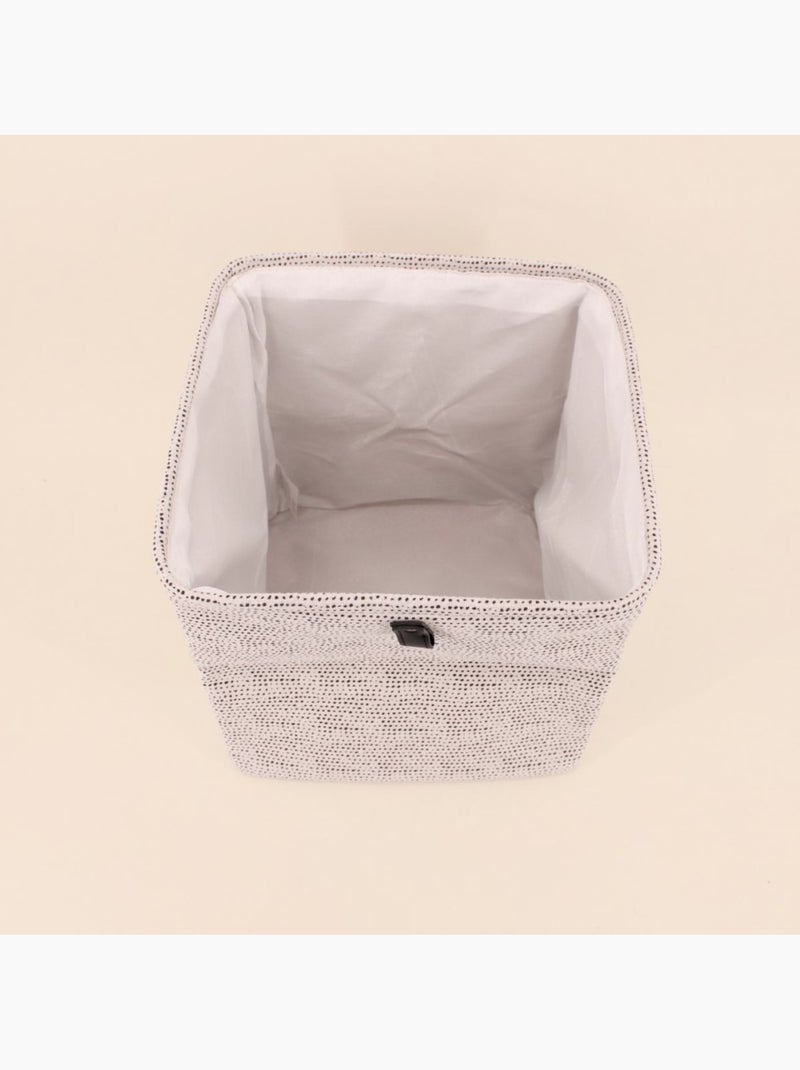 Cube de rangement à pois 31x31x31cm Blanc - Kiabi