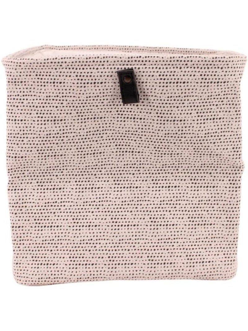 Cube de rangement à pois 31x31x31cm Blanc - Kiabi