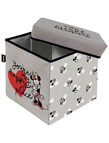 Cube de rangement avec Couvercle - Disney Mickey & Minnie Amoureux - 30x30x30 cm