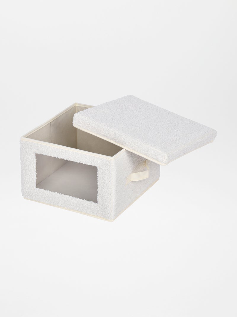 Cube de rangement avec fenêtre Blanc - Kiabi