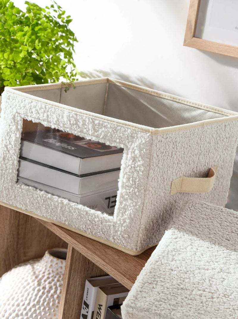 Cube de rangement avec fenêtre Blanc - Kiabi
