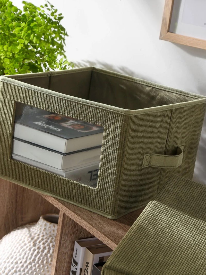 Cube de rangement avec fenêtre Kaki - Kiabi