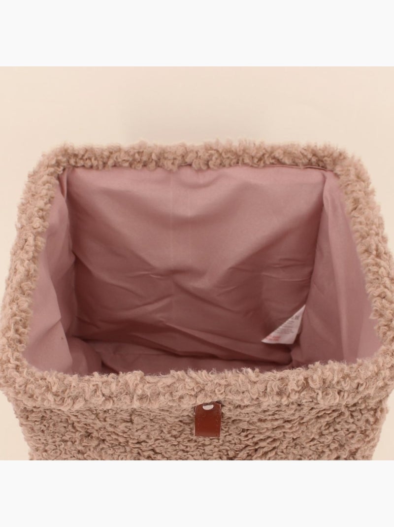 Cube de rangement bouclette taupe 31x31cm Taupe - Kiabi