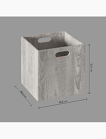 Cube de rangement effet bois MIX'N MODUL
