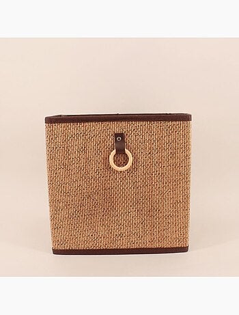 Cube de rangement en bambou tressé 31x31x31cm