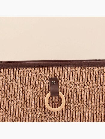 Cube de rangement en bambou tressé 31x31x31cm