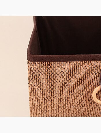 Cube de rangement en bambou tressé 31x31x31cm