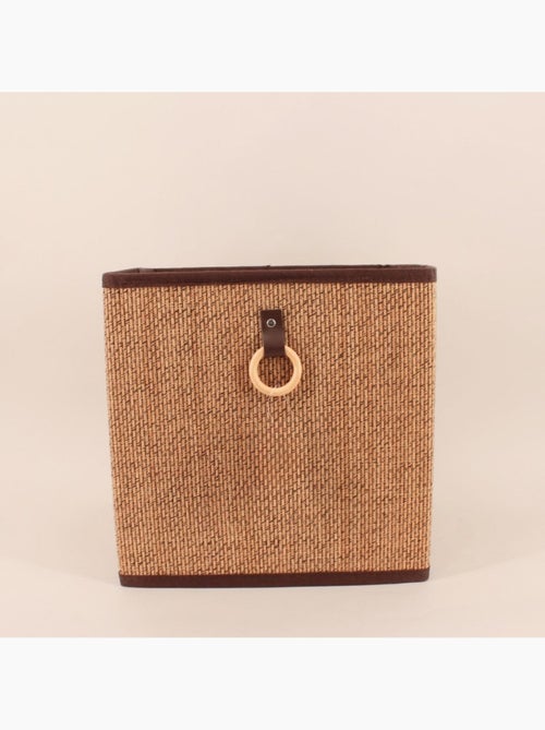 Cube de rangement en bambou tressé 31x31x31cm - Kiabi Cube de rangement en bambou tressé 31x31x31cm - Kiabi