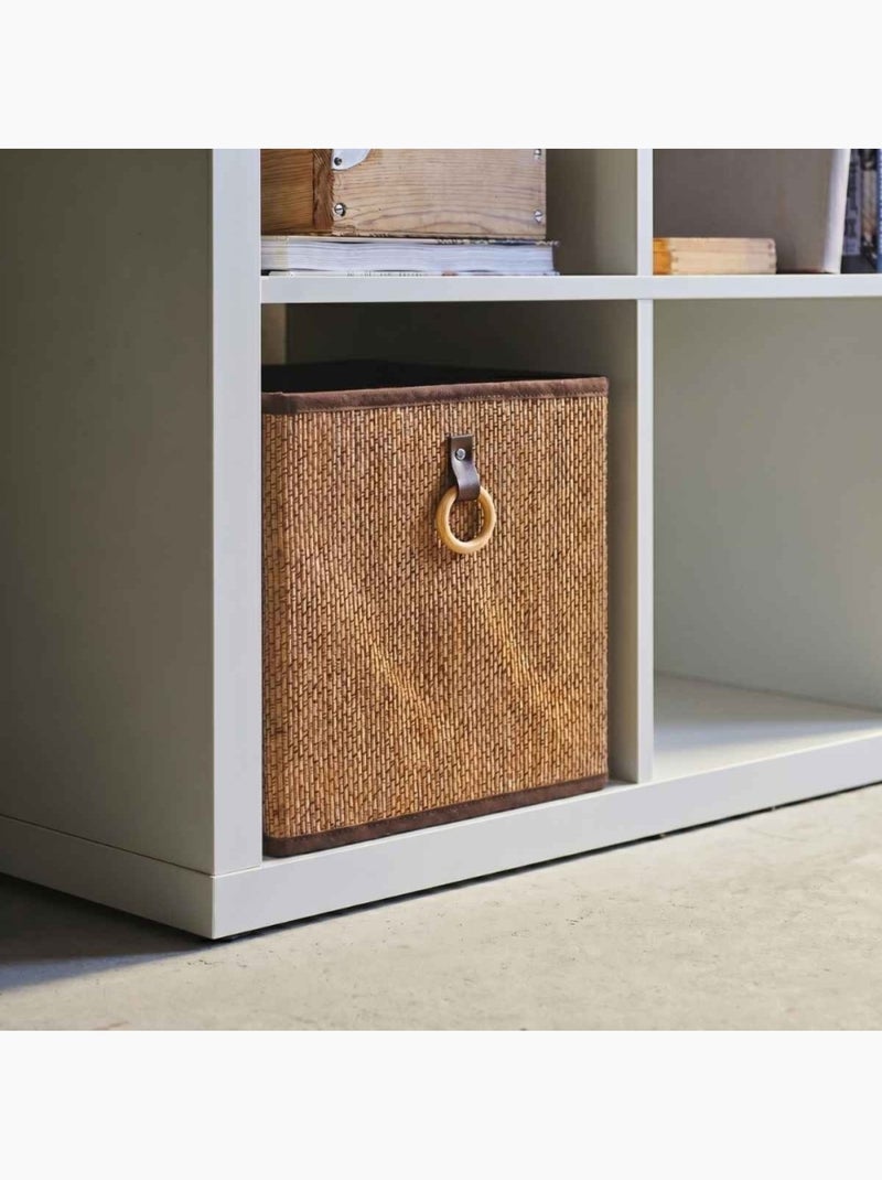 Cube de rangement en bambou tressé 31x31x31cm Beige - Kiabi