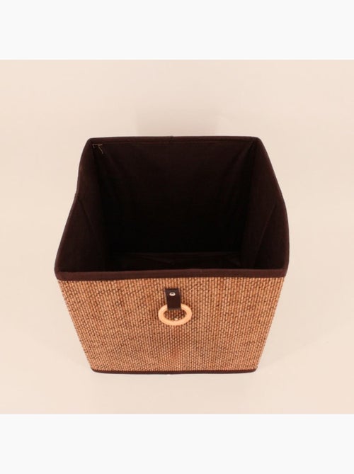 Cube de rangement en bambou tressé 31x31x31cm - Kiabi Cube de rangement en bambou tressé 31x31x31cm - Kiabi