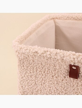 Cube de rangement en bouclette 31x31x31cm
