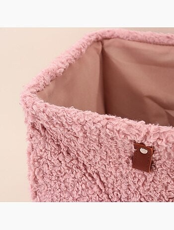 Cube de rangement en bouclette 31x31x31cm