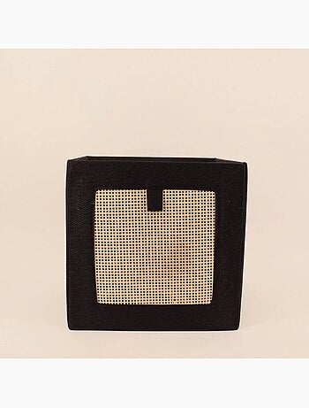 Cube de rangement en cannage 31x31x31cm