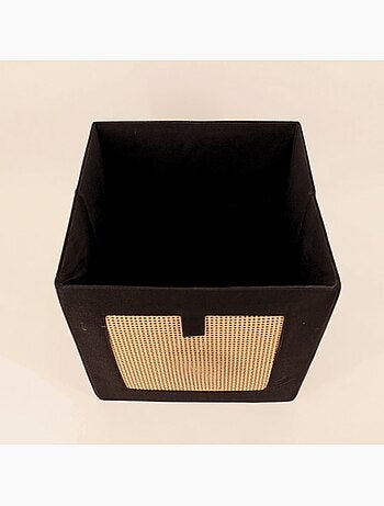 Cube de rangement en cannage 31x31x31cm