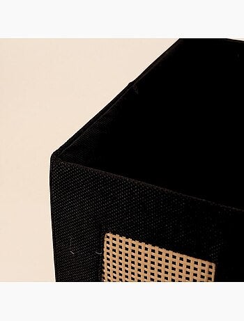 Cube de rangement en cannage 31x31x31cm