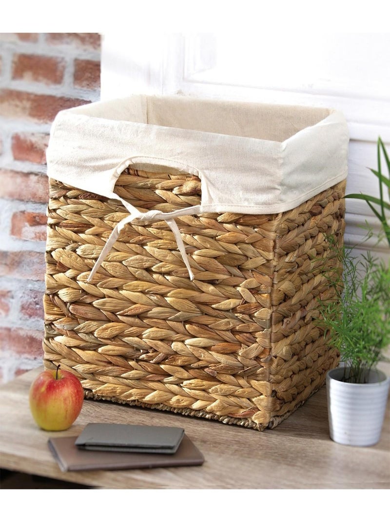 Cube De Rangement En Jacinthe D'eau - 32x32x32/33cm Beige - Kiabi