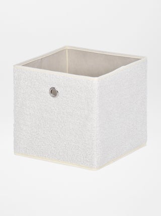 Cube de rangement en maille bouclette