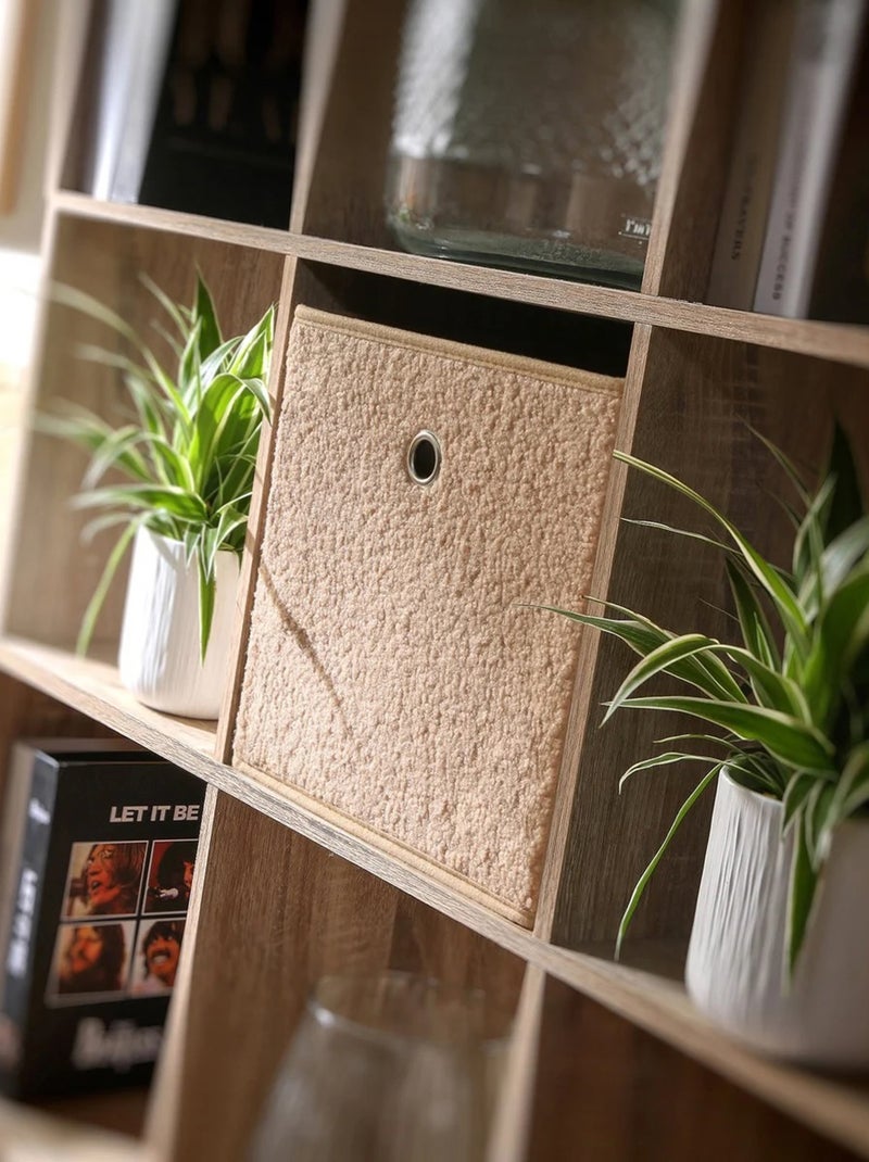 Cube de rangement en maille bouclette Blanc - Kiabi