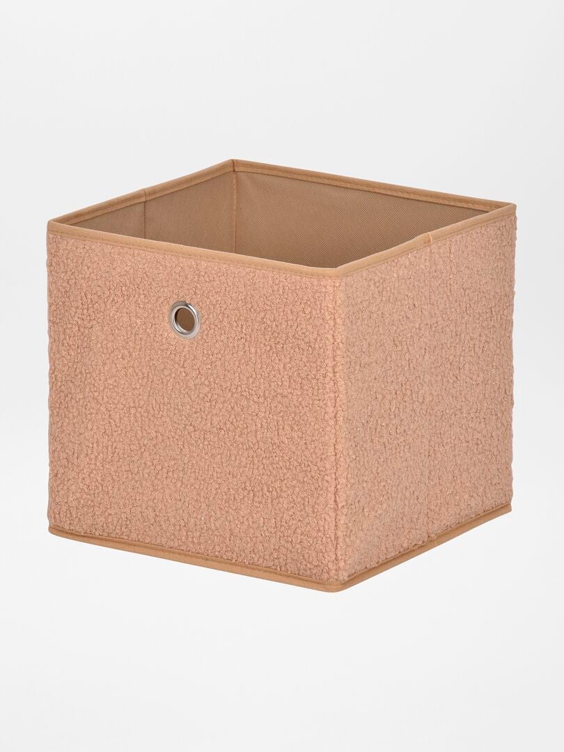 Cube de rangement en maille bouclette Rose clair - Kiabi