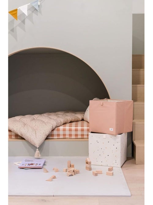 Cube de rangement en tissu recyclé - Kiabi