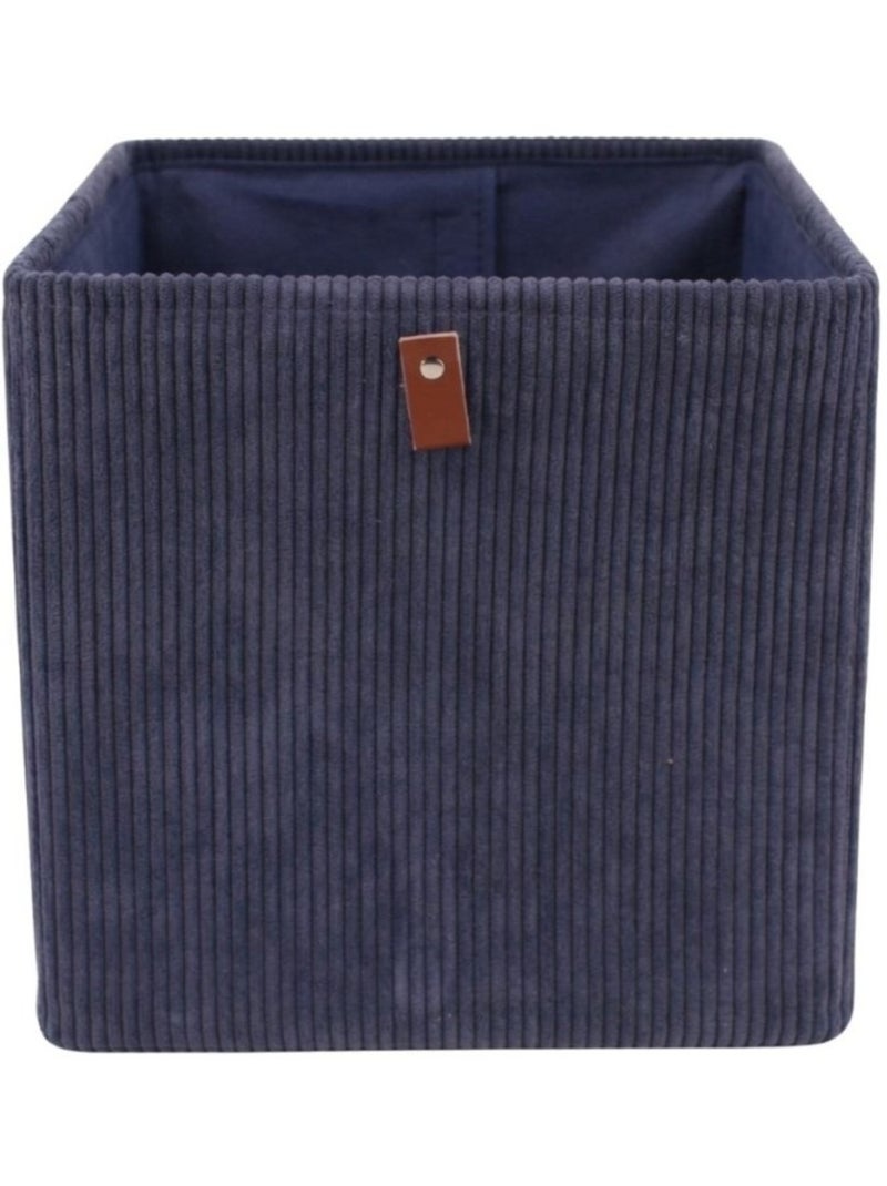 Cube de rangement en velours 31x3cm Bleu - Kiabi